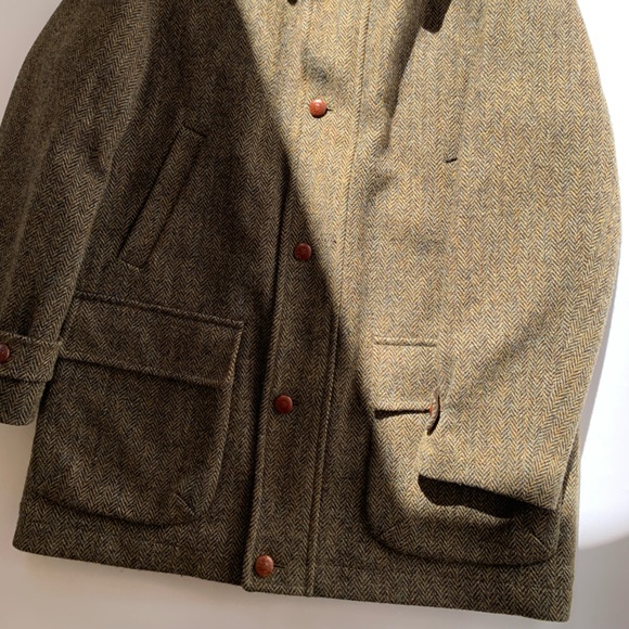 ❌SOLD❌ Vintage Harris Tweed 100% Wool Quilted Winter Jacket made for Ogilvy - Picture 8 of 16